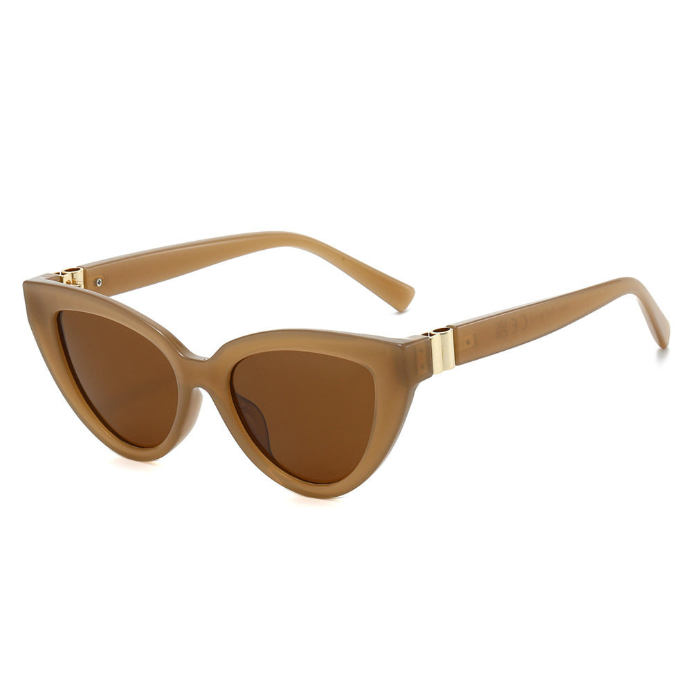 Dame Cat-Eye solbrille med høyverdig UV-beskyttelse og luksuriøs design Luvikno