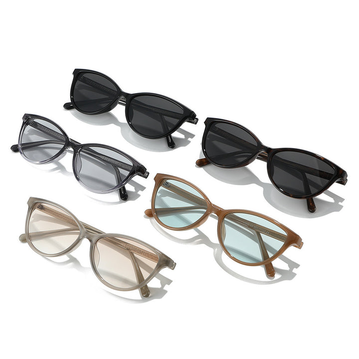 Dame Cat-Eye solbriller med stilige aksenter Luvikno