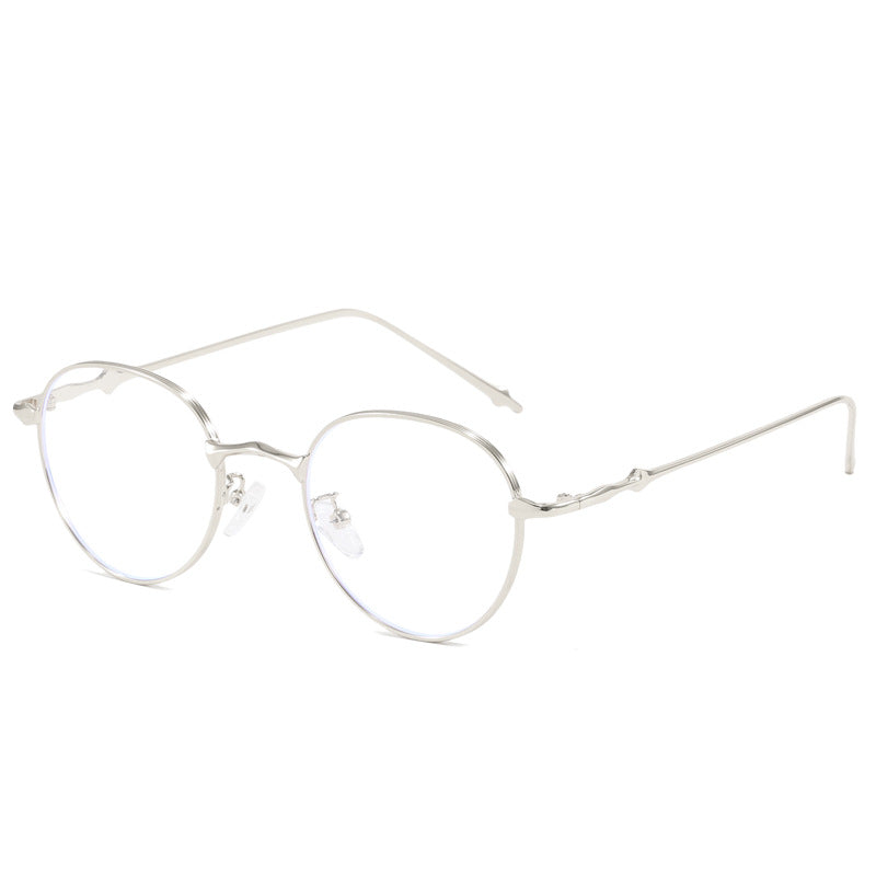Dame elegante runde solbriller med moderne metallramme Luvikno