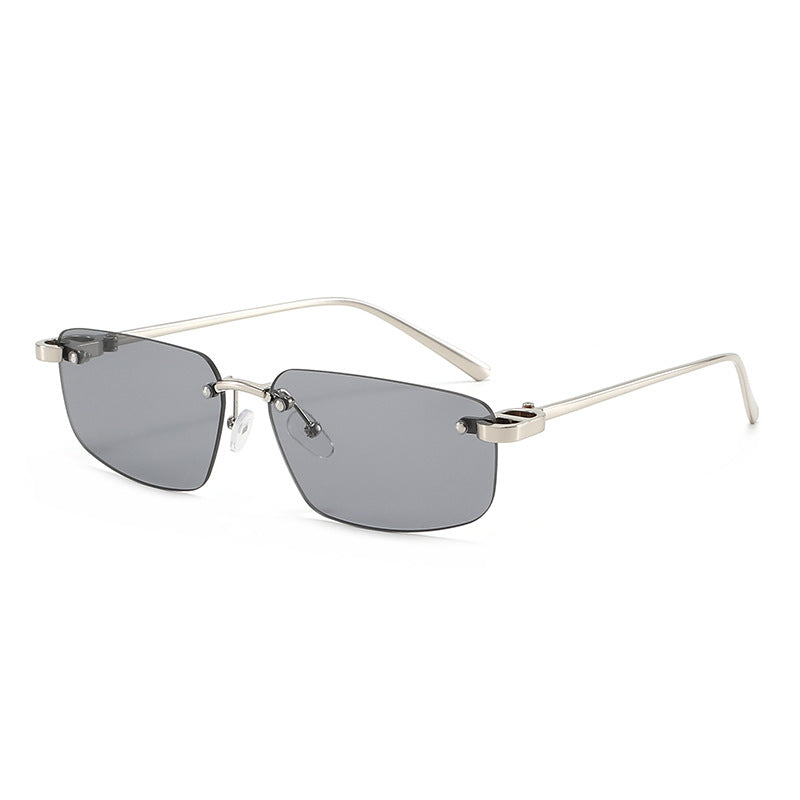Dame moteriktig rektangulær solbrille med minimalistisk ramme Luvikno