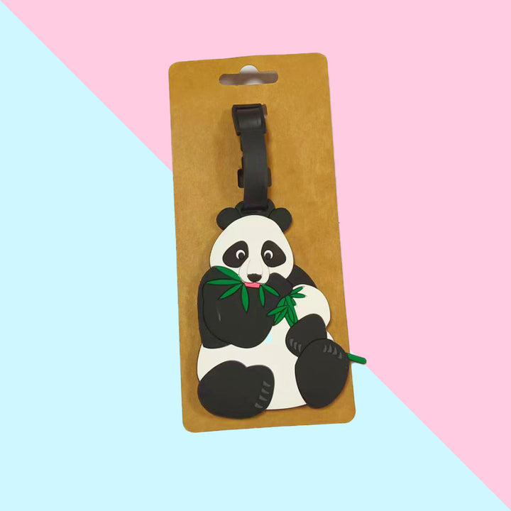 Unisex bagasjelapp i søtt pandadesign Luvikno