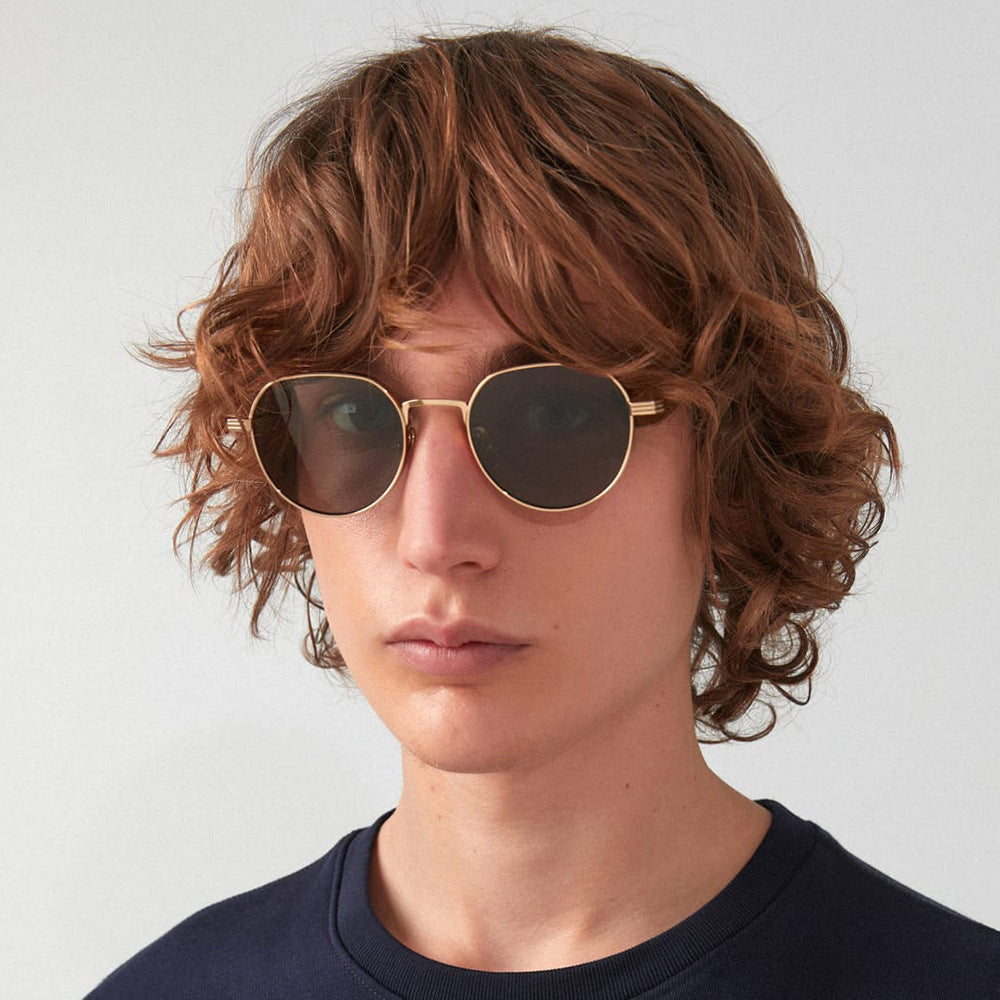 Dame Stilfull rund Designer mote solbrille Luvikno
