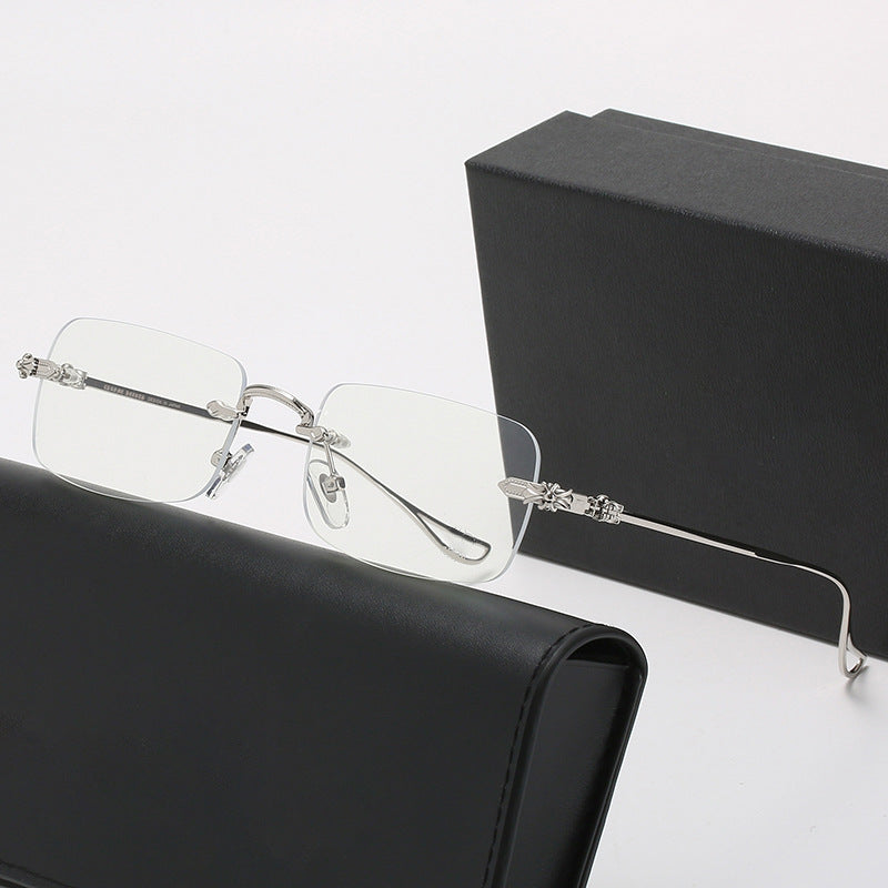 Damer moteriktig lesebrille med elegant kvadratisk ramme og dekorerte stenger Luvikno