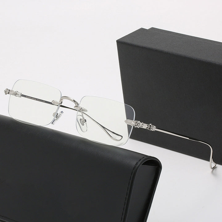Damer moteriktig lesebrille med elegant kvadratisk ramme og dekorerte stenger Luvikno