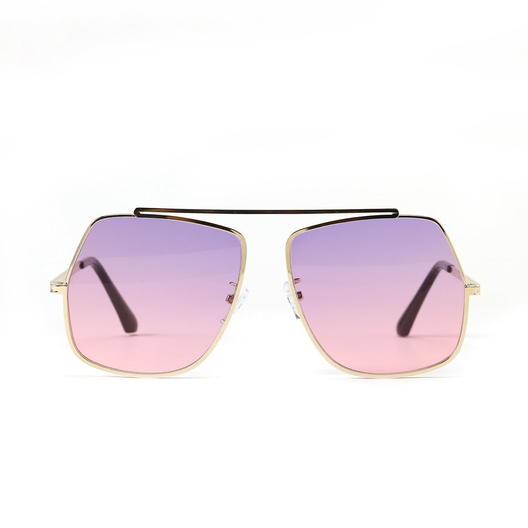 Dame polygonal solbrille med elegant, moderne ramme Luvikno