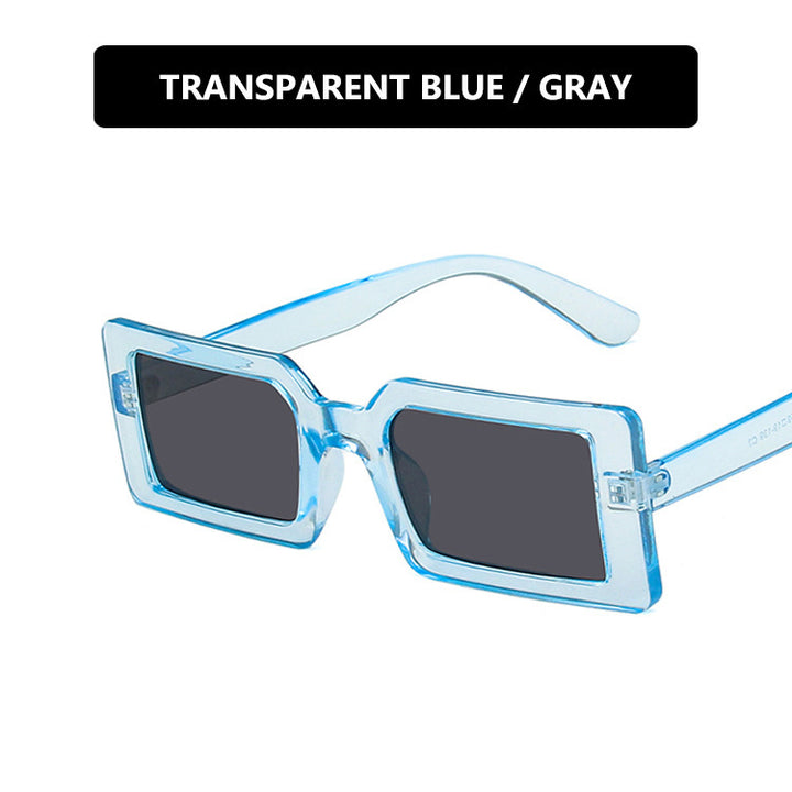 Dame kvadratisk solbrille med moderne, bred ramme og beskyttende UV-filter Luvikno