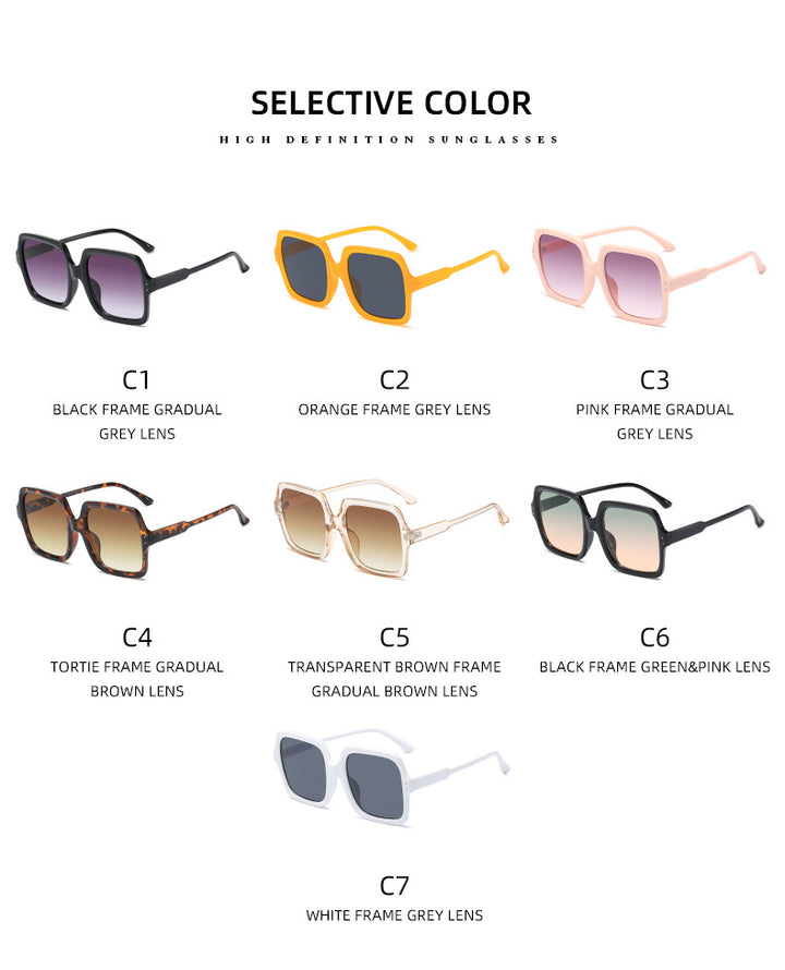 Dame moteriktig oversized solbrille med moderne design Luvikno