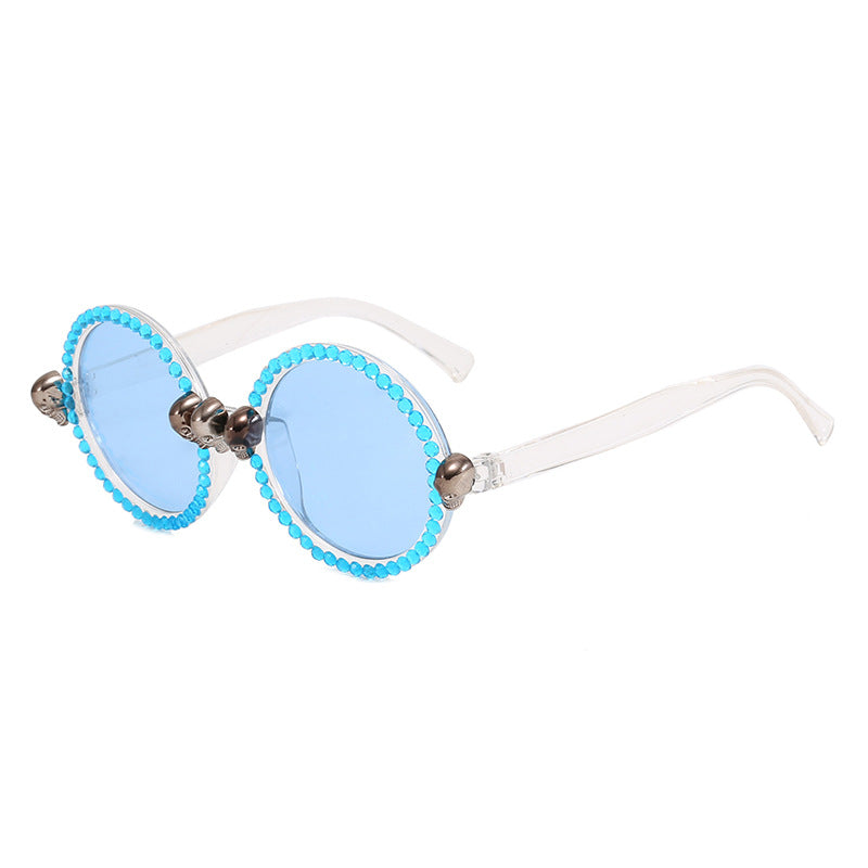 Dame Ekstravagant rund solbrille Luvikno