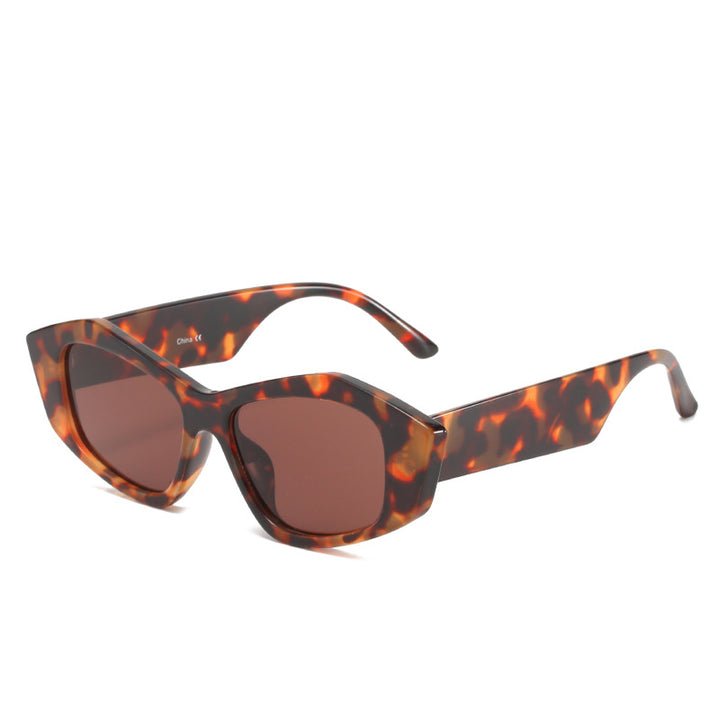 Dame geometrisk solbrille med unik, futuristisk design Luvikno