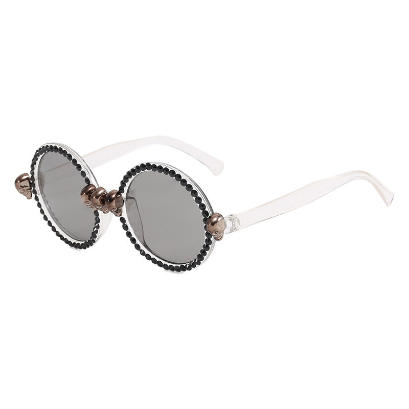 Dame Ekstravagant rund solbrille Luvikno