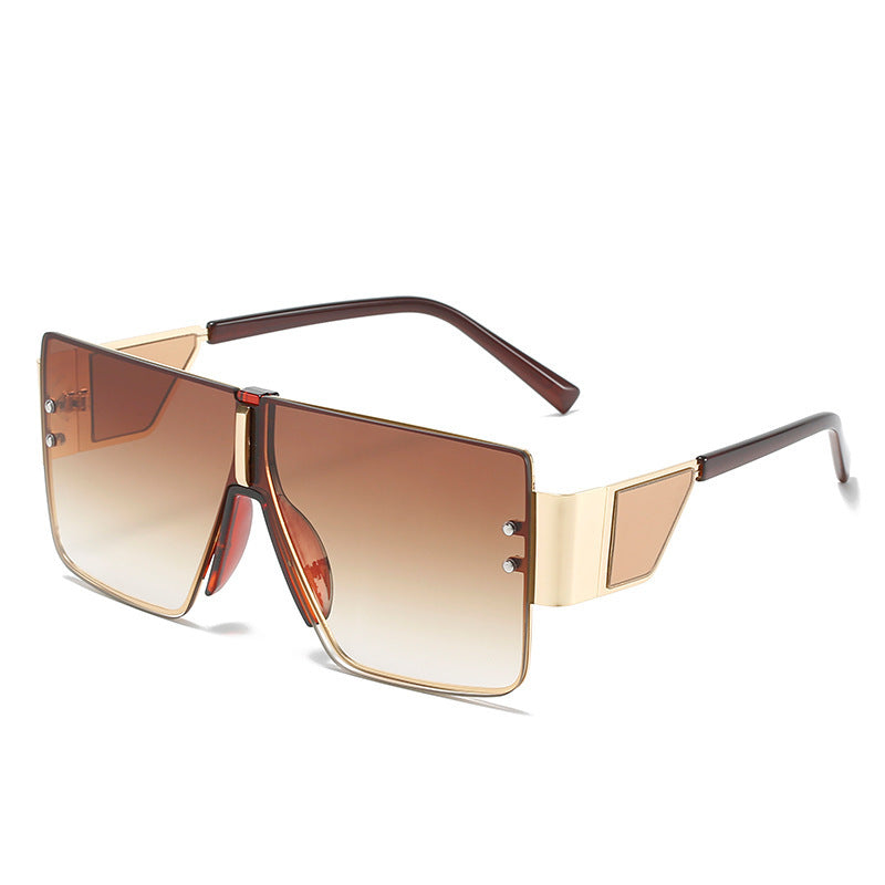 Dame trendy oversized solbriller med futuristisk design Luvikno