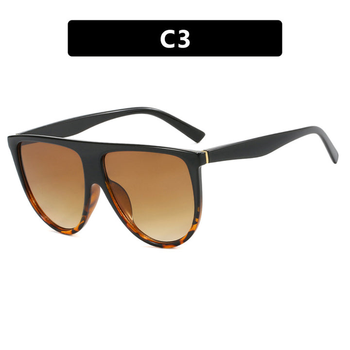 Dame trendy oversized solbriller med stilige transparente rammer Luvikno