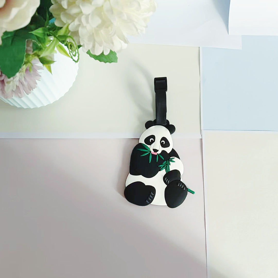 Unisex bagasjelapp i søtt pandadesign Luvikno