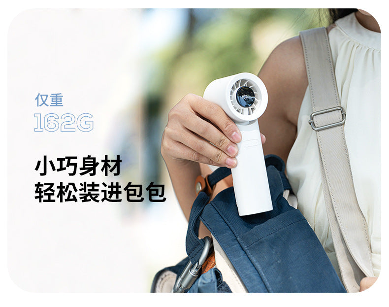 Dame Bærbar Håndvifte med digital skjerm og ergonomisk grep Luvikno