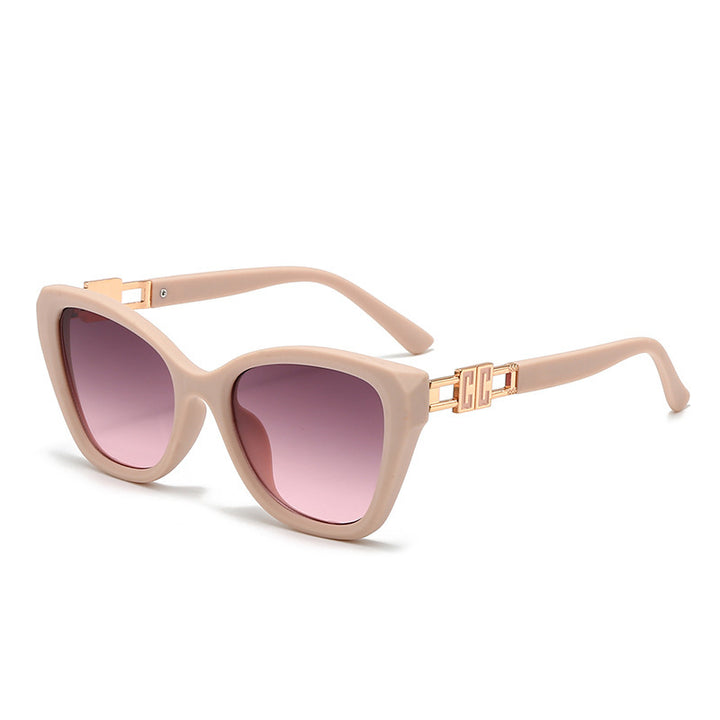 Dame Cat-Eye solbriller med luksuriøse detaljer Luvikno