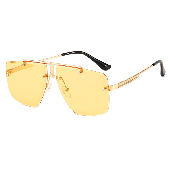 Dame moteriktig oversized solbrille Luvikno