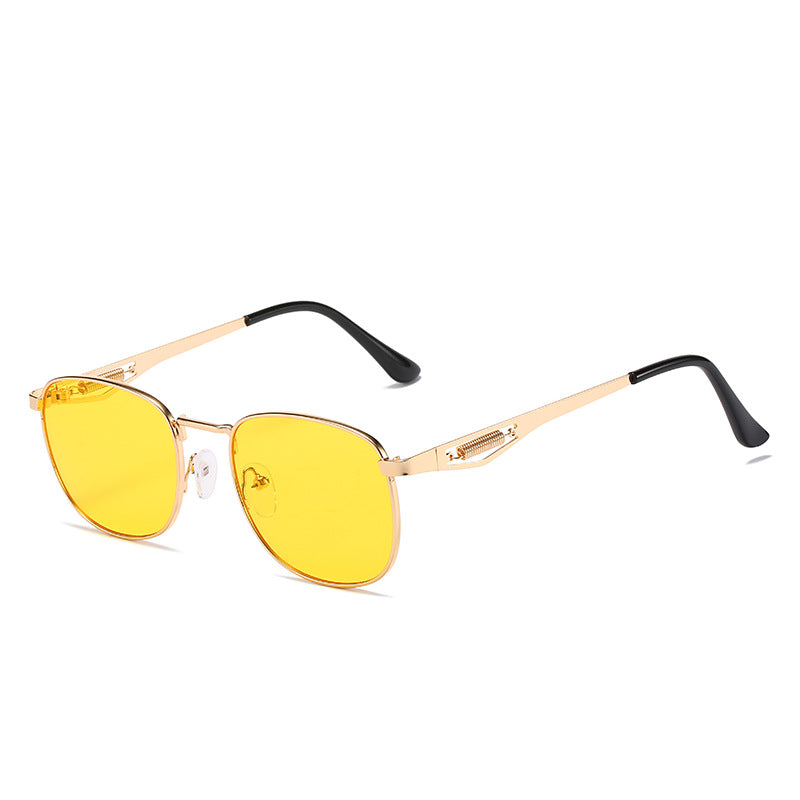 Dame Fashionable Pilot Sunglasses with High-Quality Metal Frame Luvikno