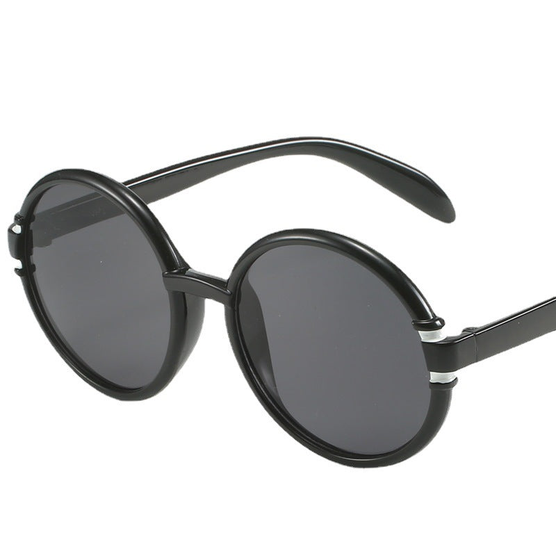 Dame rund solbrille i trendy leopardmønster med UV-beskyttelse Luvikno