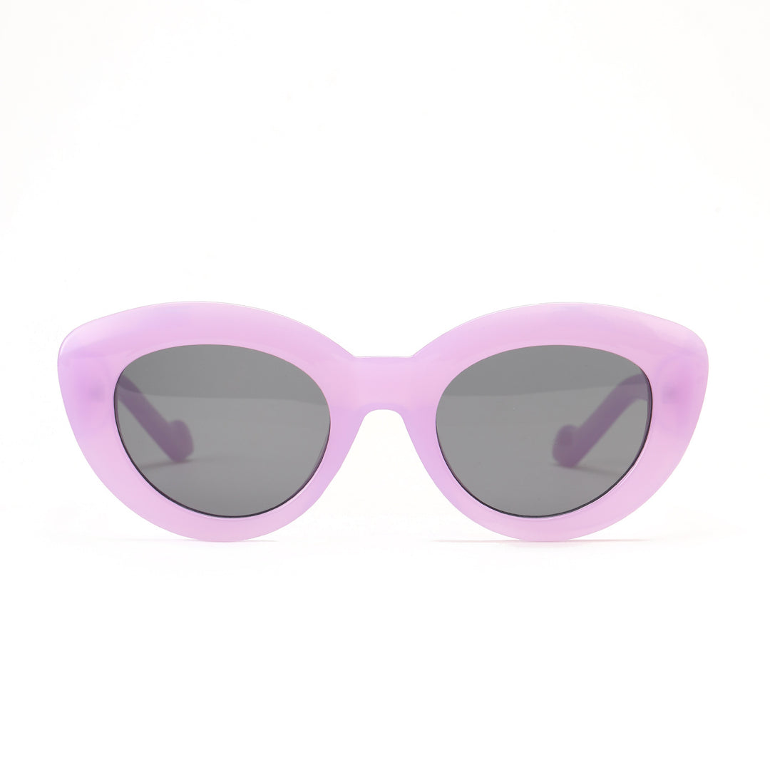 Dame Cat-Eye Solbriller med moderne plastikkinnet Luvikno