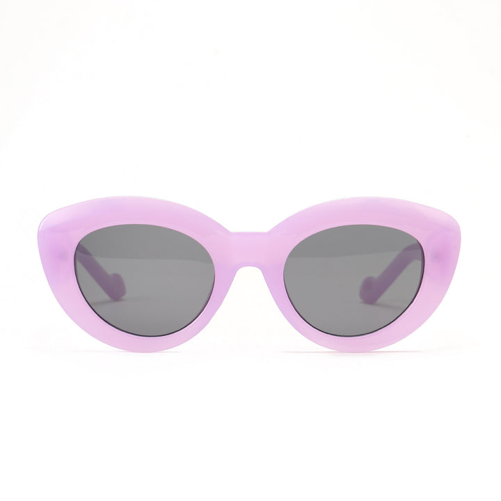 Dame Cat-Eye Solbriller med moderne plastikkinnet Luvikno