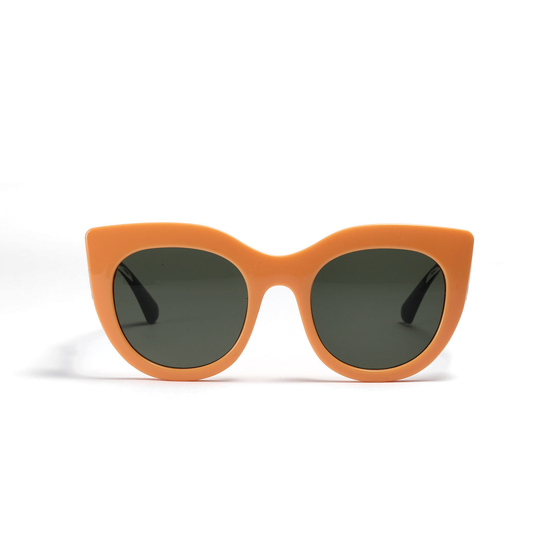Dame trendy Cat-Eye solbriller med brede UV-beskyttende glas Luvikno