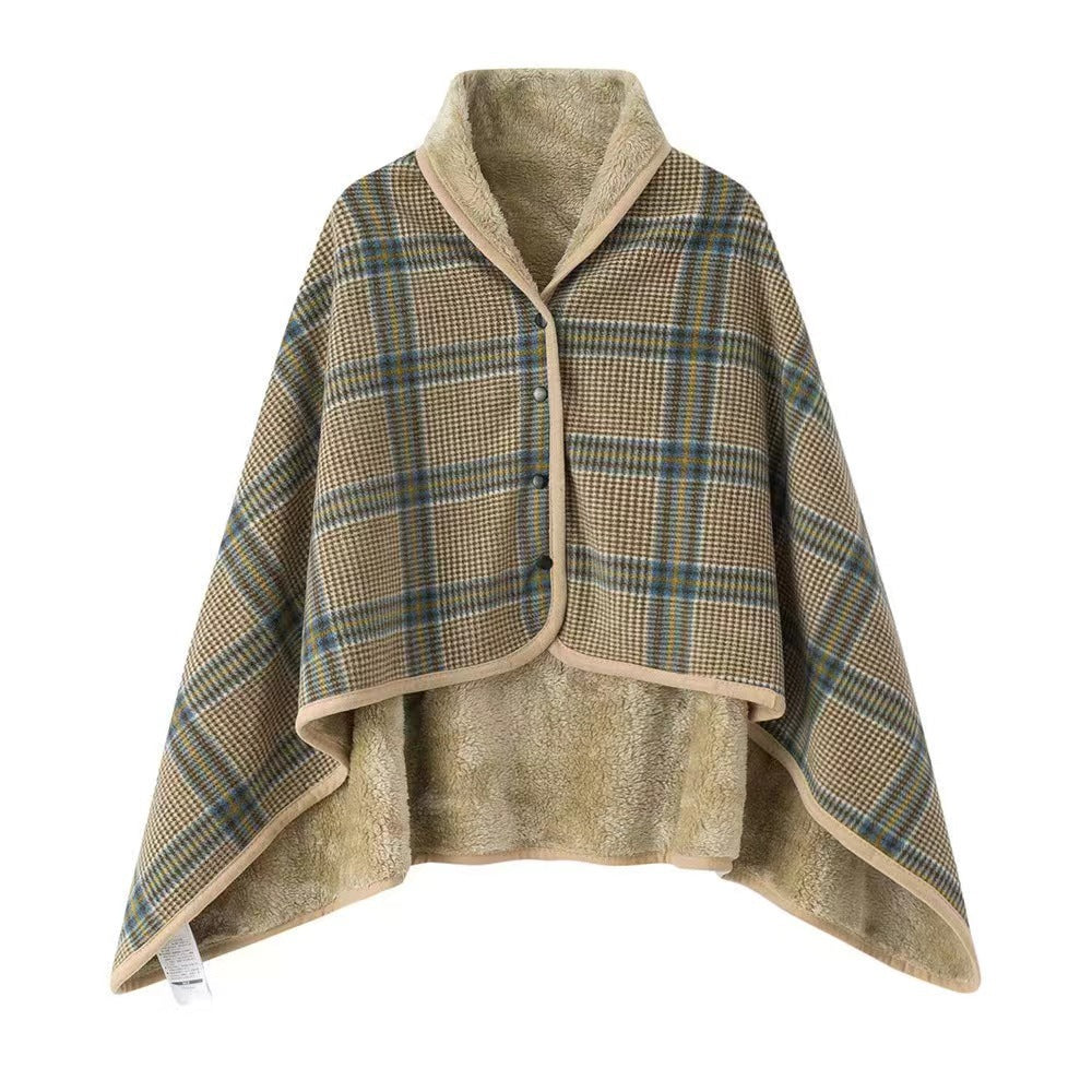 Dame Komfortabel Varmeholdende Poncho-Teppe Luvikno