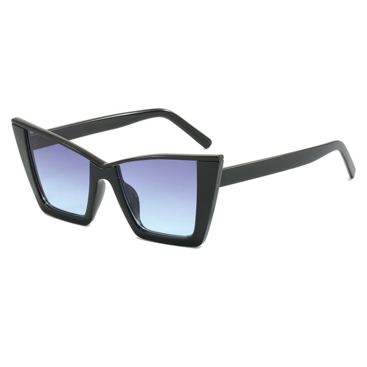 Dame firkantet solbrille med gullige detaljer Luvikno