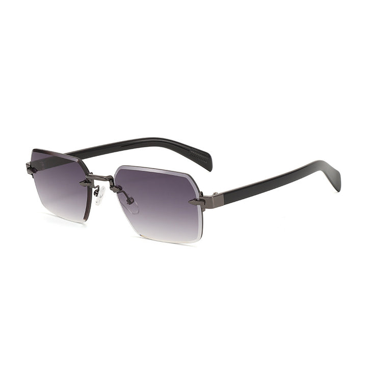 Dame moteriktig solbrille med firkantet ramme og gradientlinser Luvikno
