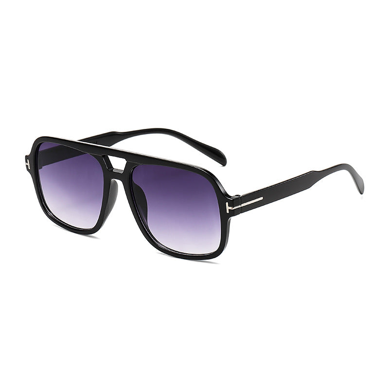 Dame Modischer quadratischer Solbrille med robust ramme Luvikno