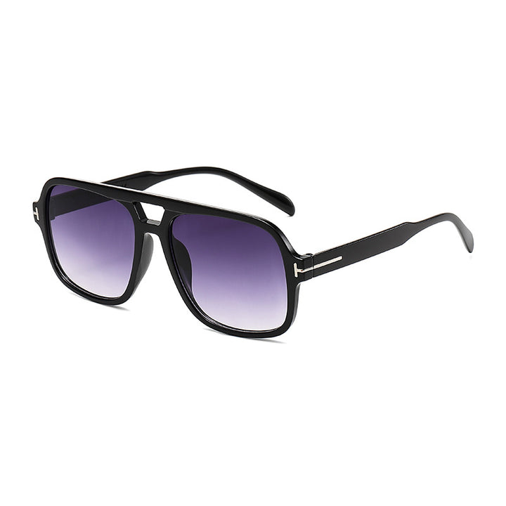Dame Modischer quadratischer Solbrille med robust ramme Luvikno