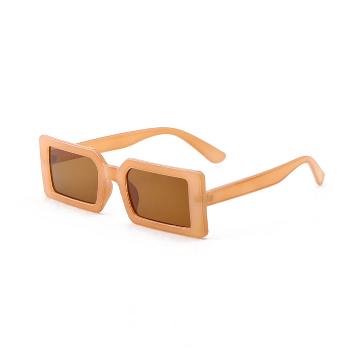 Dame kvadratisk solbrille med moderne gjennomsiktig ramme Luvikno
