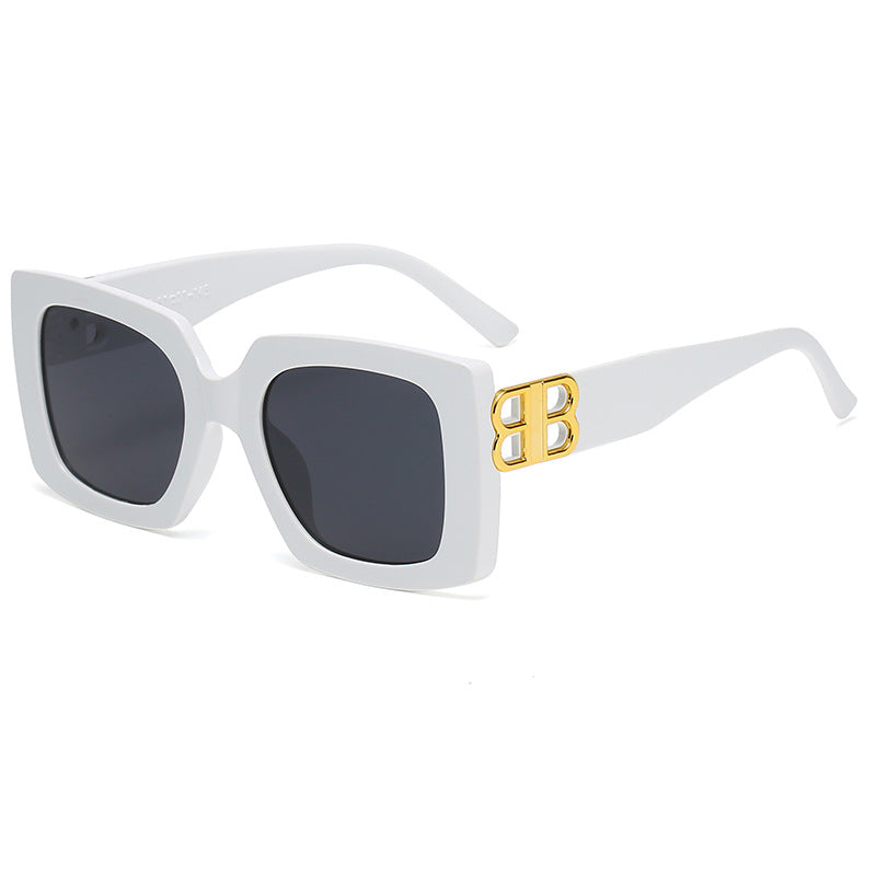 Dame oversized solbrille med elegant design og luksuriøse detaljer Luvikno