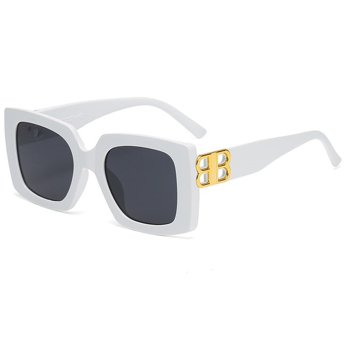 Dame oversized solbrille med elegant design og luksuriøse detaljer Luvikno