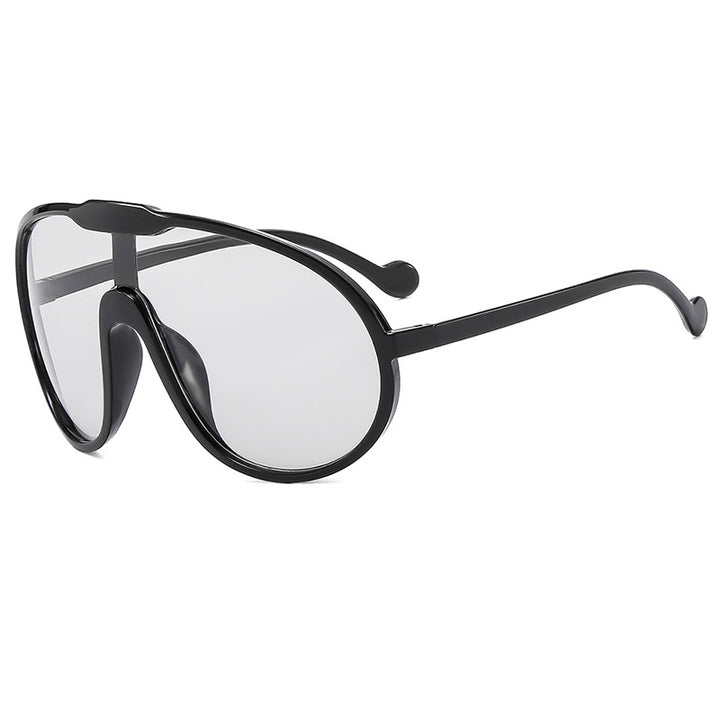 Dame futuristisk gjennomsiktig solbrille med elegant form Luvikno