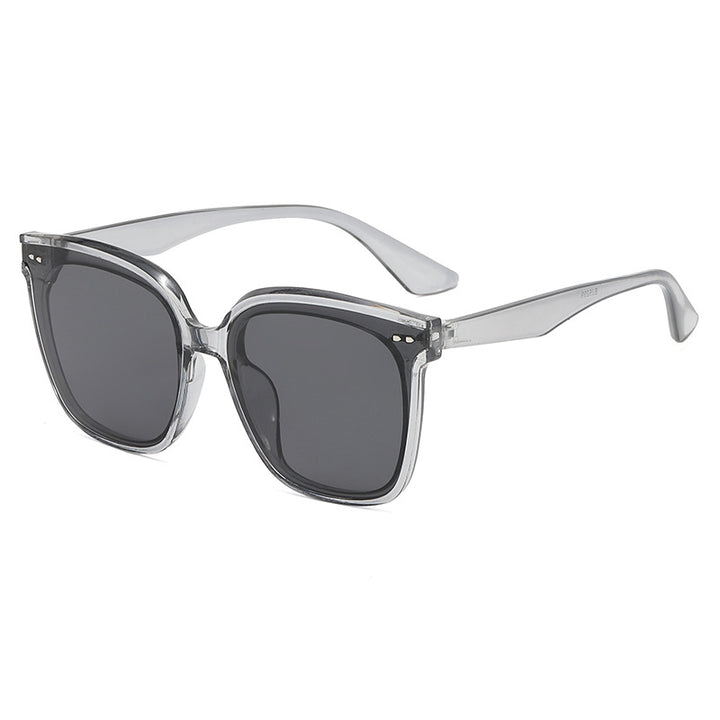 Dame kvadratisk solbrille med speilende fargekobling Luvikno