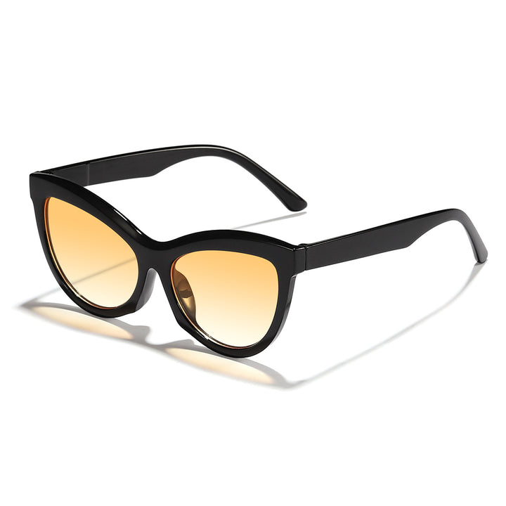 Dame trendy svart-hvitt solbrille Luvikno