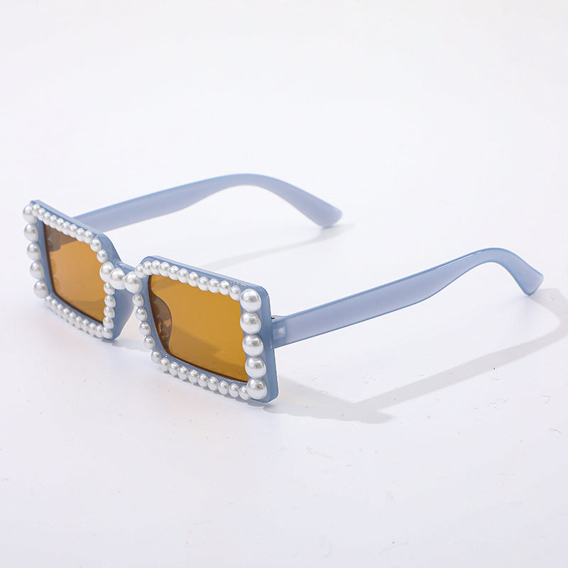 Dame stilig solbrille med perlepynt Luvikno