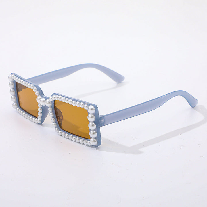 Dame stilig solbrille med perlepynt Luvikno