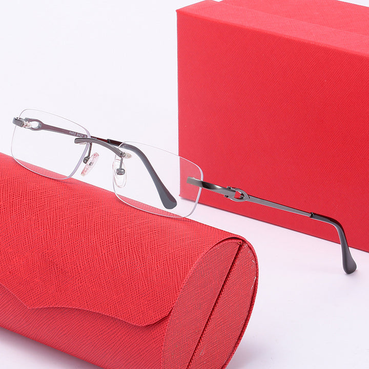 Dame elegant halvrammebrille med komfortable nesepads Luvikno
