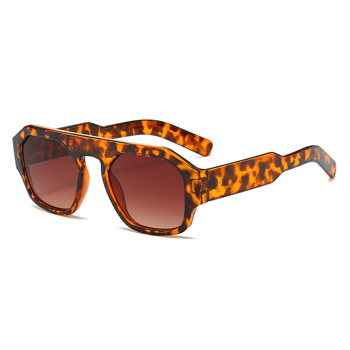 Dame motetrender solbrille i innovativ geometrisk design Luvikno
