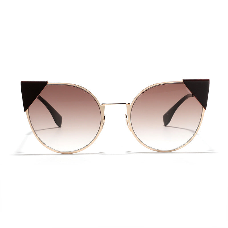 Dame moter Cat-Eye solbriller med stilige aksenter Luvikno