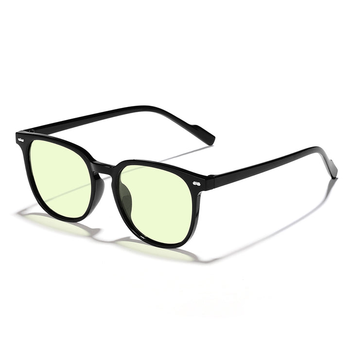 Dame fashionable solbriller med transparent ramme og høy kvalitet linser Luvikno