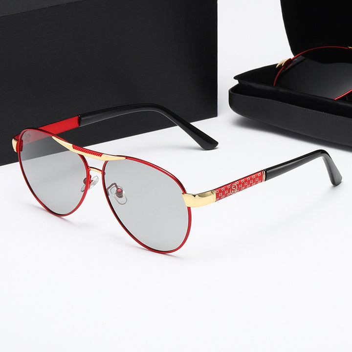 Damed elegante metall solbriller Luvikno