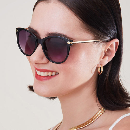 Dame solbriller i trendy Cat-Eye design med lett ramme og UV-beskyttelse Luvikno