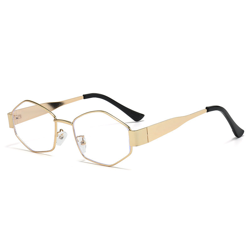 Dame moteriktig solbrille i elegant sekskant-design Luvikno