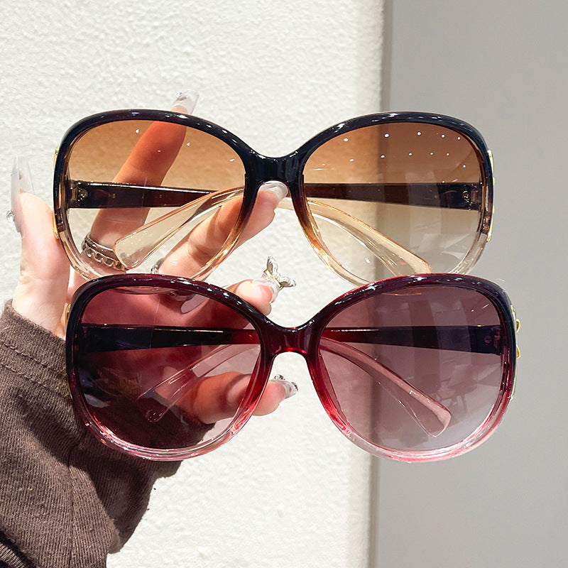 Kvinners oversized solbriller med trendy gradient design Luvikno