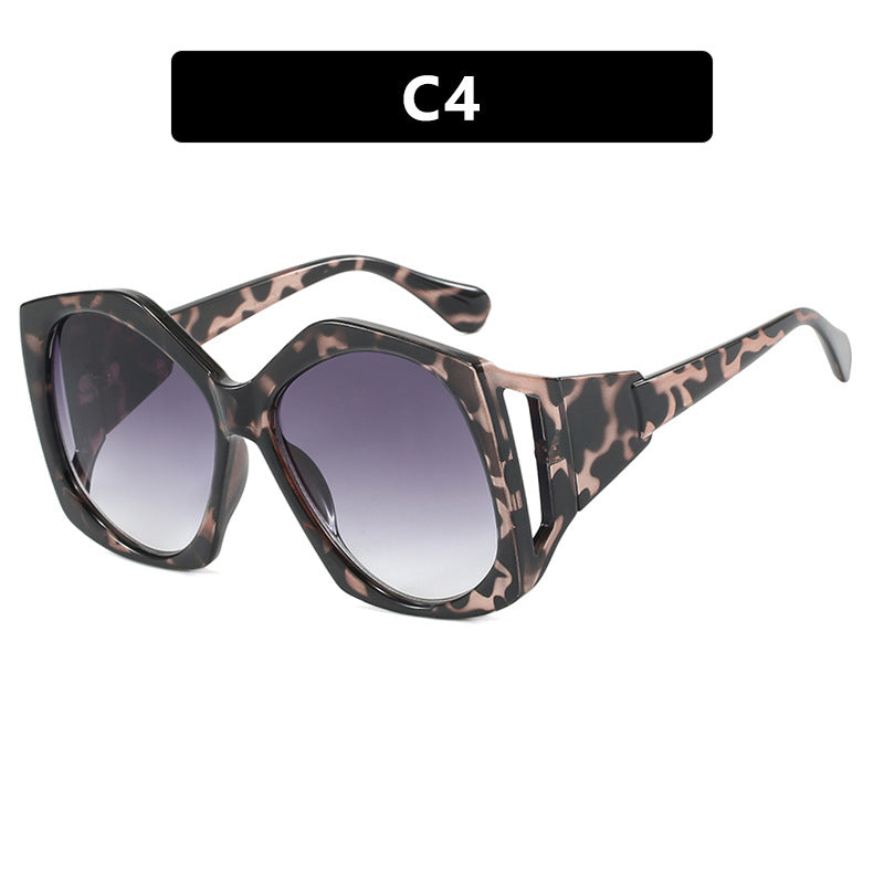 Dame oversized solbrille med futuristisk design Luvikno