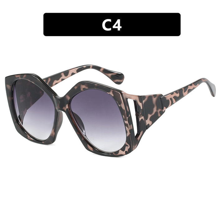 Dame oversized solbrille med futuristisk design Luvikno