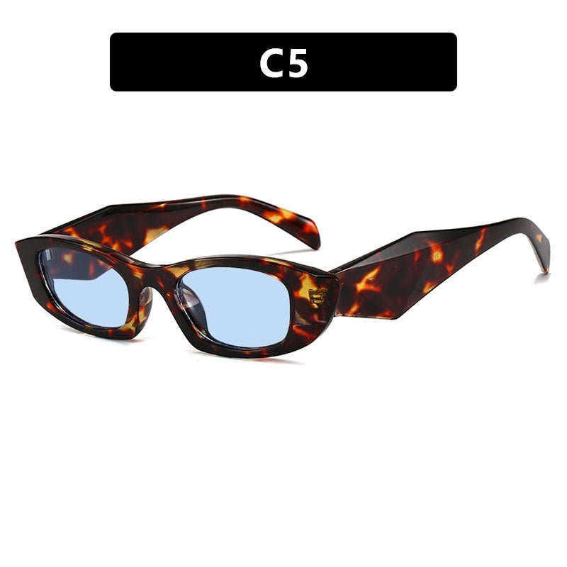 Dame trendy Cat-Eye solbriller med unikt ramme og UV-beskyttelse Luvikno