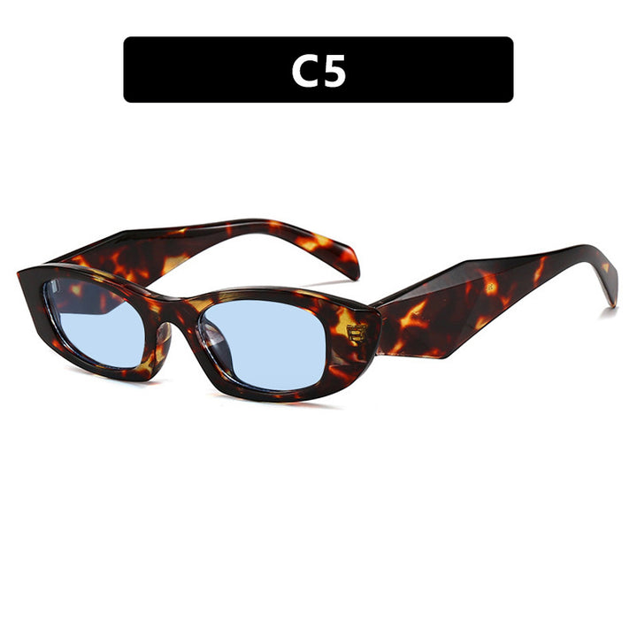 Dame trendy Cat-Eye solbriller med unikt ramme og UV-beskyttelse Luvikno